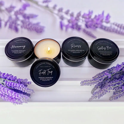 The Calming Tin Candle Flight